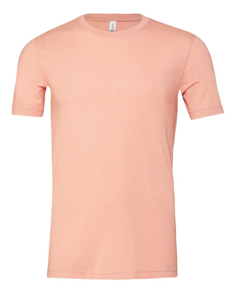 Bella and Canvas Unisex CVC Jersey Tee in Heather Peach