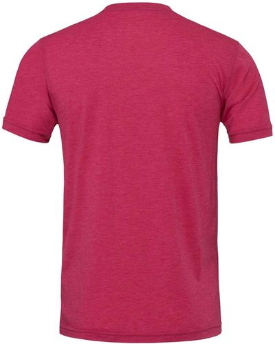 Am image of a Custom Bella and Canvas Unisex CVC Jersey Tee in Heather Raspberry!