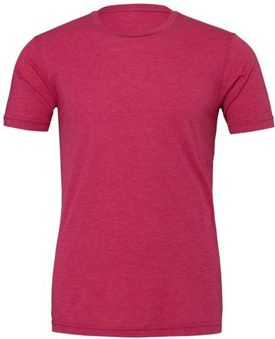 Am image of a Custom Bella and Canvas Unisex CVC Jersey Tee in Heather Raspberry!