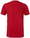 Am image of a Custom Bella and Canvas Unisex CVC Jersey Tee in Heather Red!