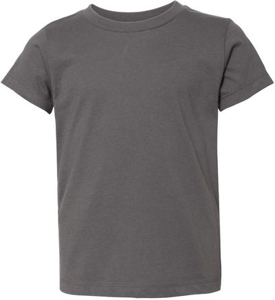 Am image of a Custom Bella and Canvas Toddler Jersey Tee in Asphalt!