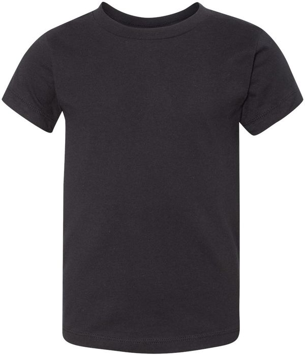 Am image of a Custom Bella and Canvas Toddler Jersey Tee in Black!