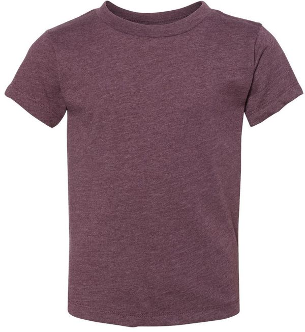 Am image of a Custom Bella and Canvas Toddler Jersey Tee in Heather Maroon!