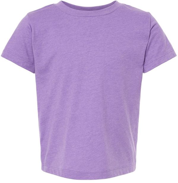 Am image of a Custom Bella and Canvas Toddler Jersey Tee in Heather Team Purple!