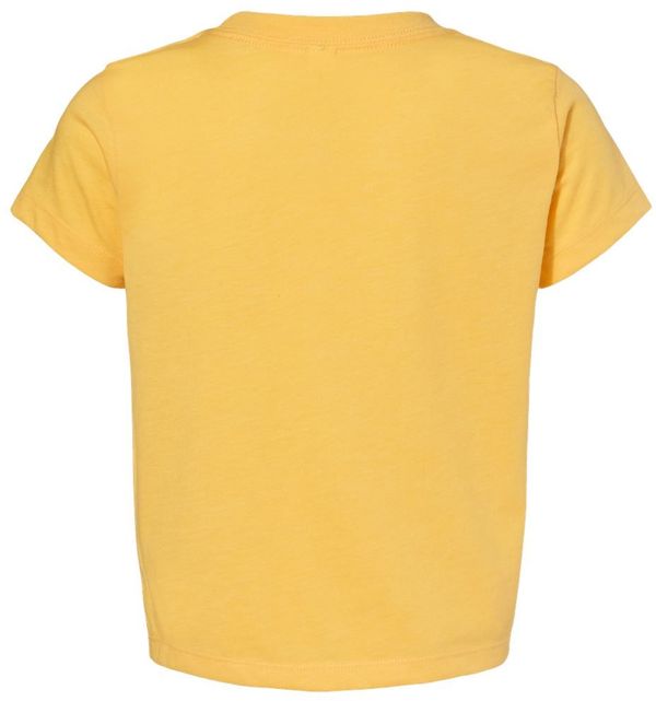 Am image of a Custom Bella and Canvas Toddler Jersey Tee in Heather Yellow Gold!