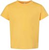 Am image of a Custom Bella and Canvas Toddler Jersey Tee in Heather Yellow Gold!