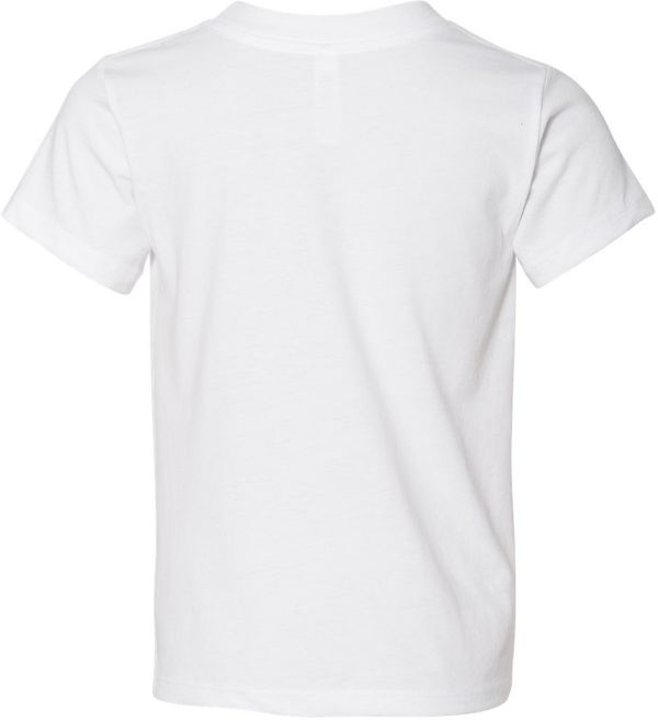 Am image of a Custom Bella and Canvas Toddler Jersey Tee in White!