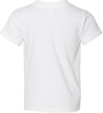 Am image of a Custom Bella and Canvas Toddler Jersey Tee in White!