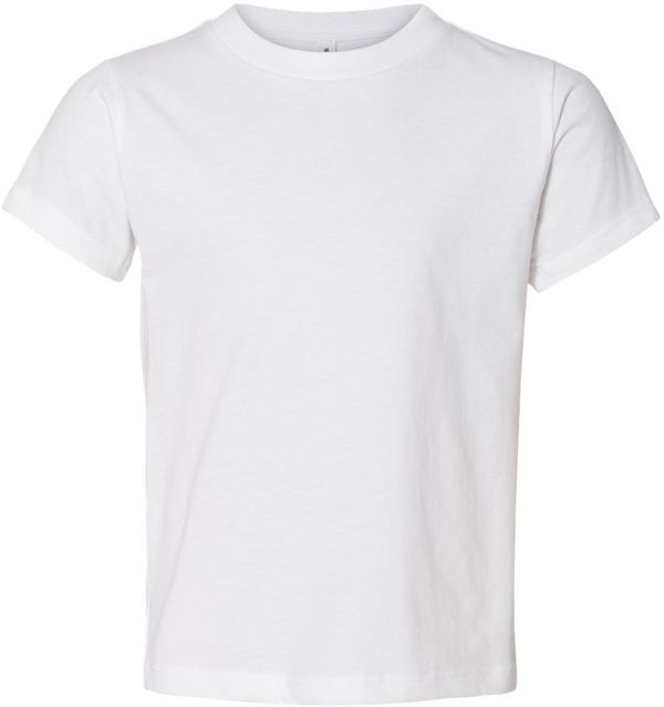 Am image of a Custom Bella and Canvas Toddler Jersey Tee in White!