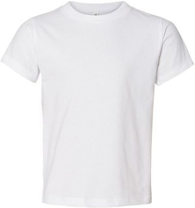 Am image of a Custom Bella and Canvas Toddler Jersey Tee in White!