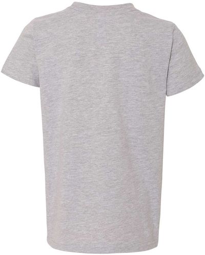 Am image of a Custom BELLA AND CANVAS Youth CVC Jersey Tee in Athletic Heather!