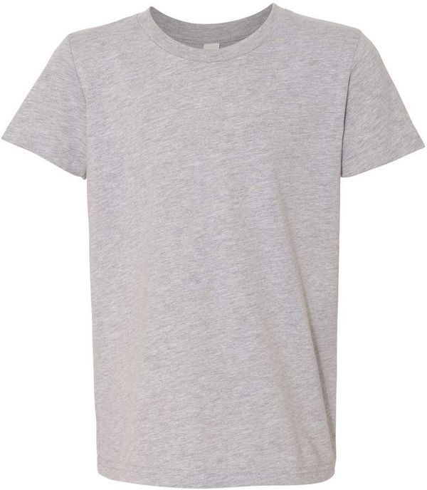 Am image of a Custom BELLA AND CANVAS Youth CVC Jersey Tee in Athletic Heather!