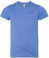 Am image of a Custom BELLA AND CANVAS Youth CVC Jersey Tee in Heather Columbia Blue!