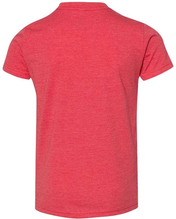 Am image of a Custom BELLA AND CANVAS Youth CVC Jersey Tee in Heather Red!