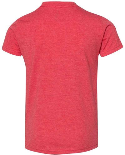 Am image of a Custom BELLA AND CANVAS Youth CVC Jersey Tee in Heather Red!