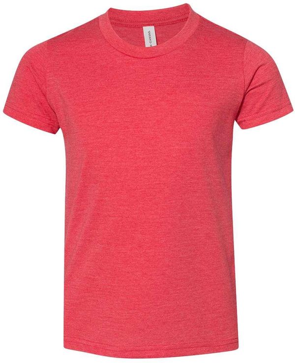 Am image of a Custom BELLA AND CANVAS Youth CVC Jersey Tee in Heather Red!
