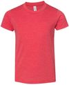 Am image of a Custom BELLA AND CANVAS Youth CVC Jersey Tee in Heather Red!