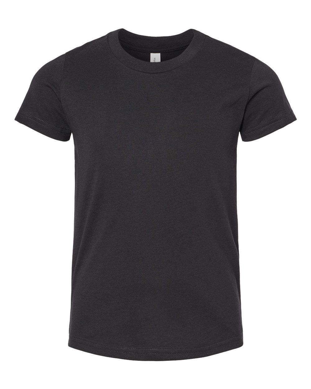 BELLA AND CANVAS Youth CVC Jersey Tee in Solid Black Blend