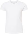 Am image of a Custom BELLA AND CANVAS Youth CVC Jersey Tee in Solid White Blend!