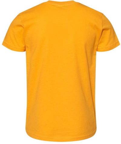 Am image of a Custom Bella and Canvas Youth Unisex Jersey Tee in Gold!