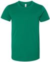 Am image of a Custom Bella and Canvas Youth Unisex Jersey Tee in Kelly!