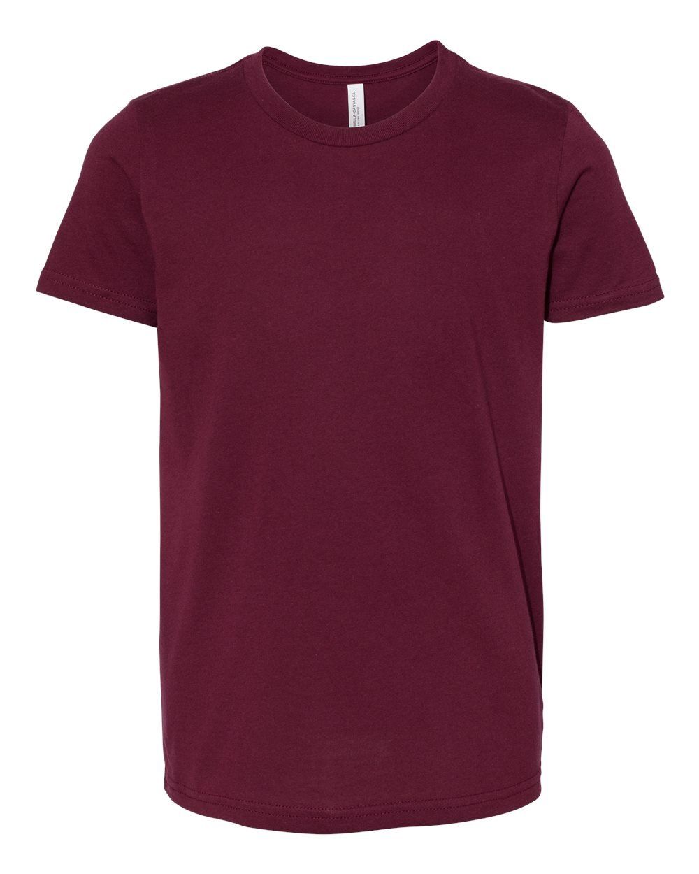 Bella and Canvas Youth Unisex Jersey Tee in Maroon