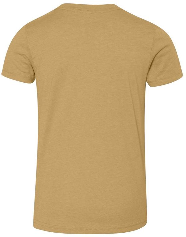 Am image of a Custom Bella and Canvas Youth Unisex Jersey Tee in Mustard!