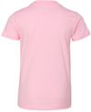 Am image of a Custom Bella and Canvas Youth Unisex Jersey Tee in Pink!