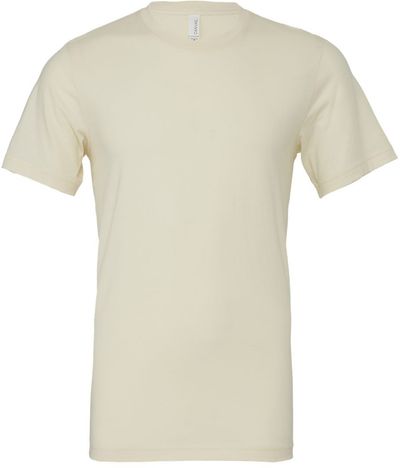Am image of a Custom Bella and Canvas Unisex Jersey Tee in Natural!