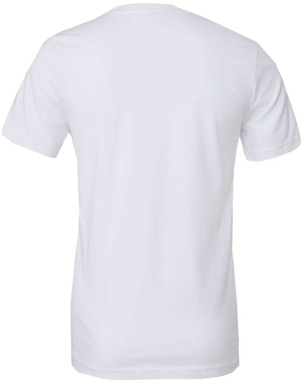 Am image of a Custom Bella and Canvas Unisex Jersey Tee in White!