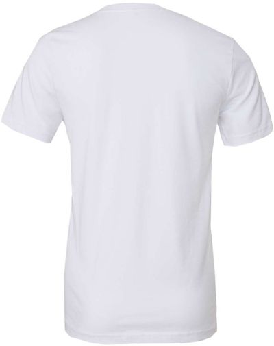 Am image of a Custom Bella and Canvas Unisex Jersey Tee in White!