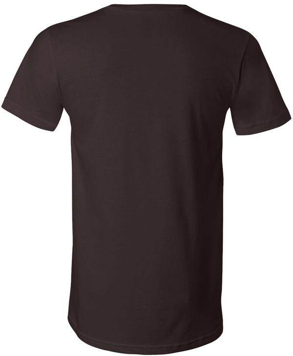 Am image of a Custom Bella and Canvas Jersey V Neck Tee in Brown!