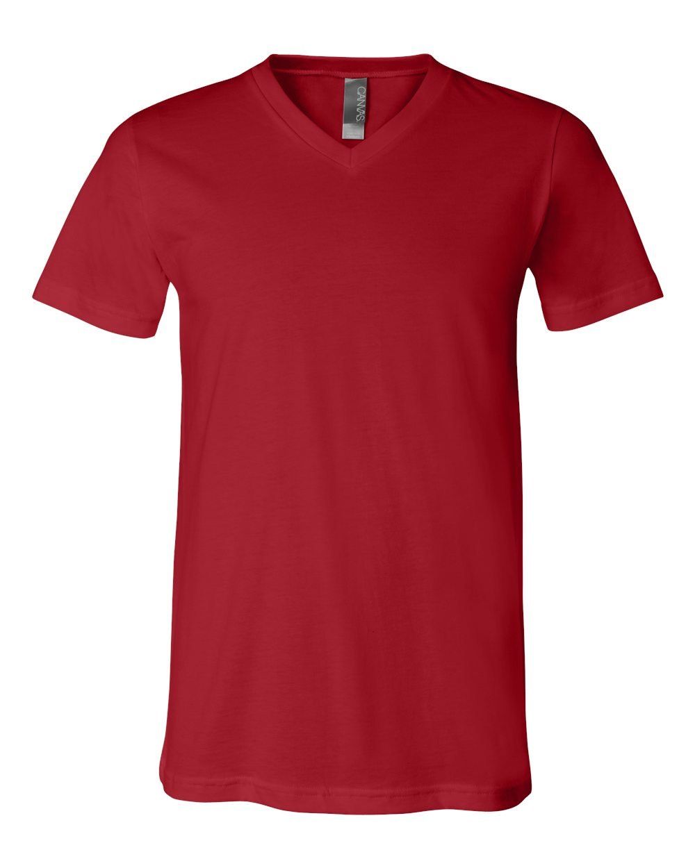 Bella and Canvas Jersey V Neck Tee in Canvas Red