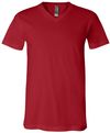 Am image of a Custom Bella and Canvas Jersey V Neck Tee in Canvas Red!