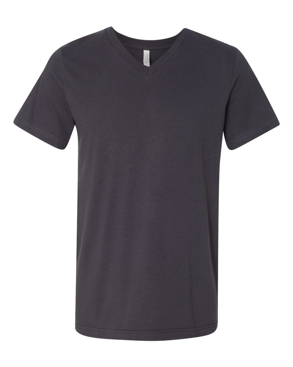 Bella and Canvas Jersey V Neck Tee in Dark Grey