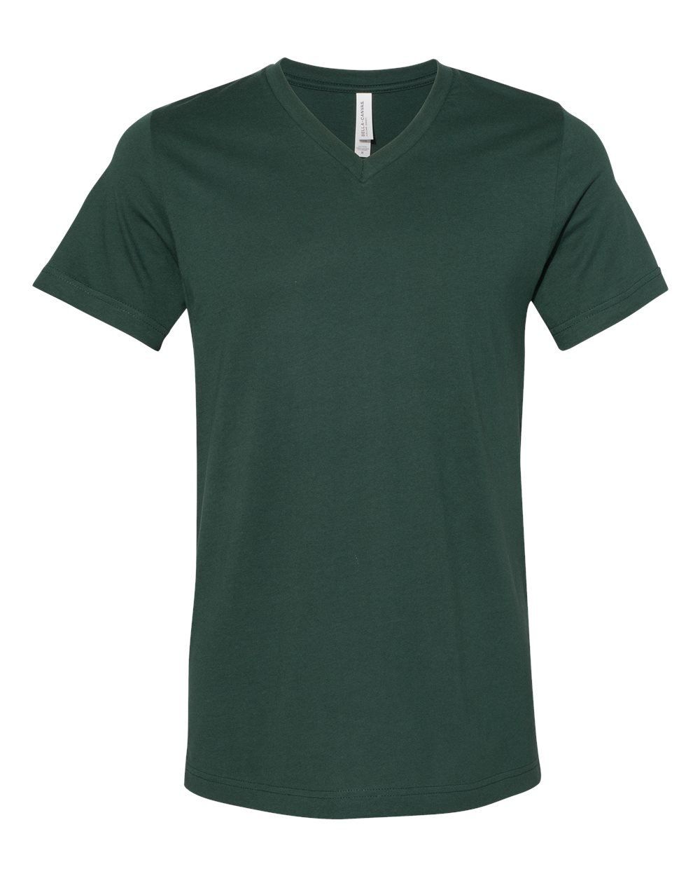 Bella and Canvas Jersey V Neck Tee in Forest