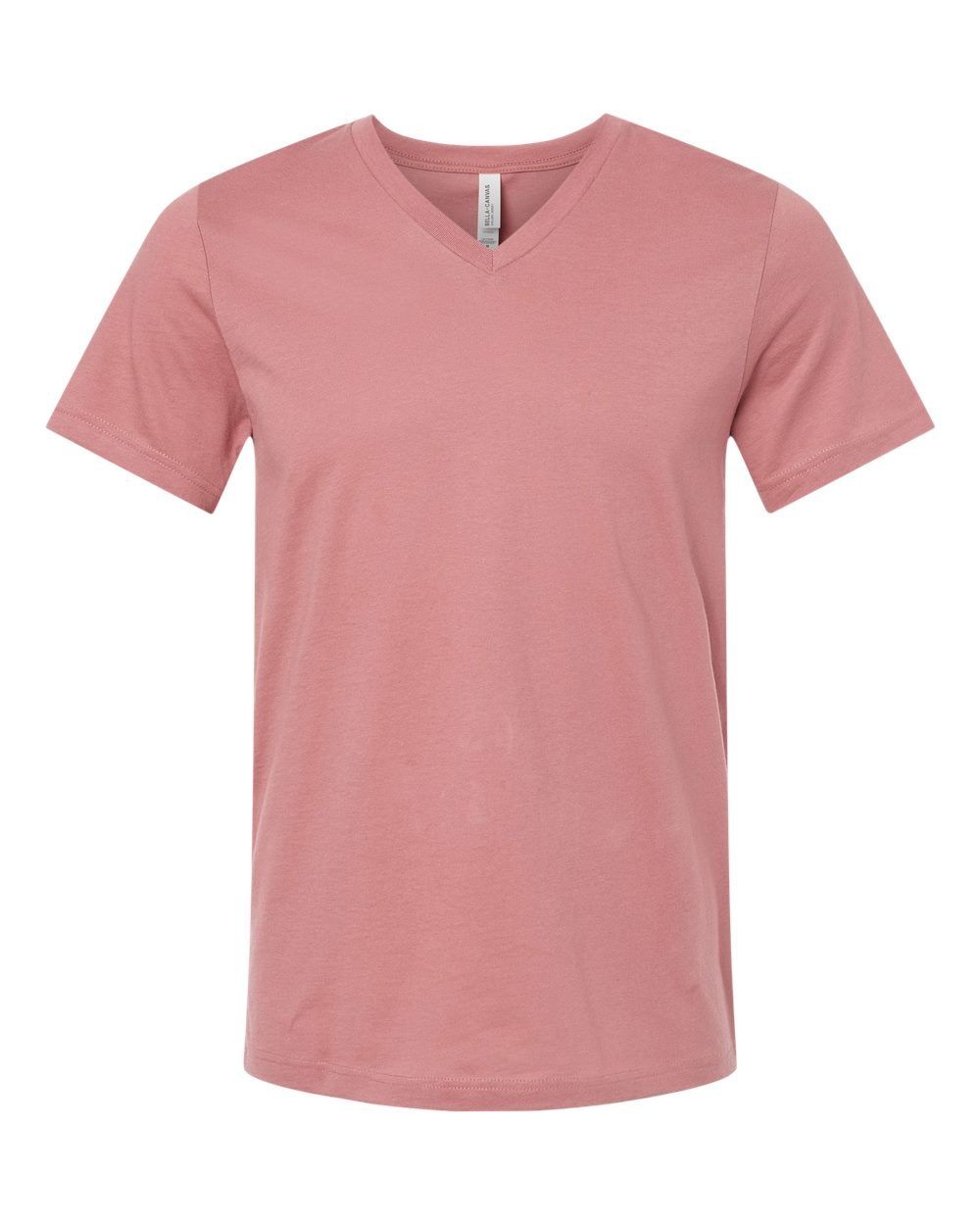 Bella and Canvas Jersey V Neck Tee in Mauve