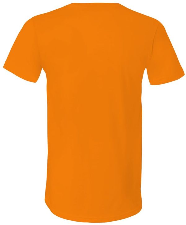 Am image of a Custom Bella and Canvas Jersey V Neck Tee in Orange!