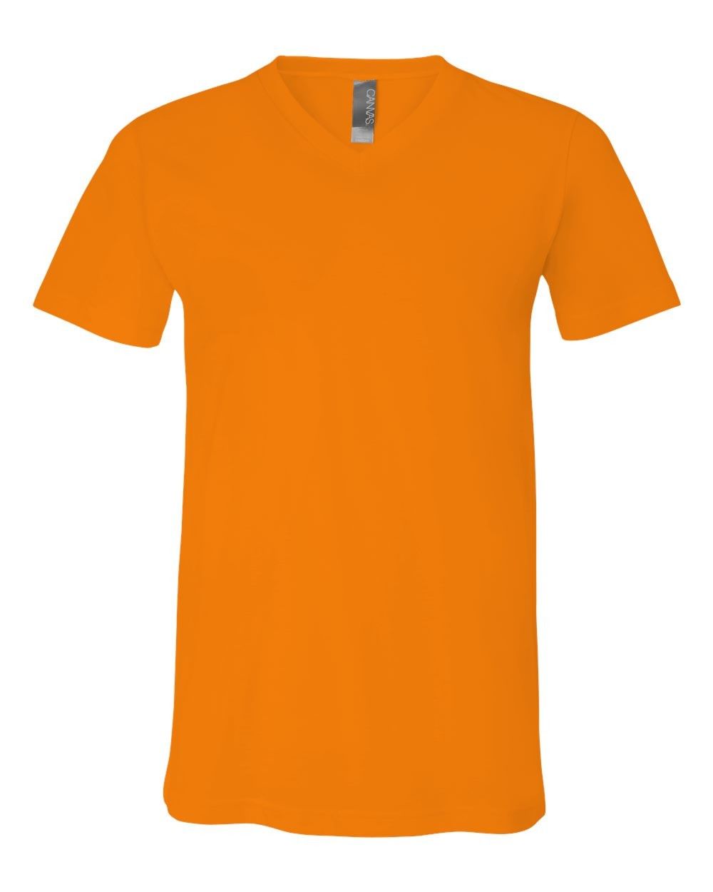 Bella and Canvas Jersey V Neck Tee in Orange