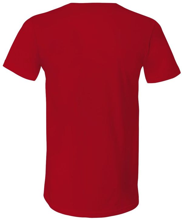 Am image of a Custom Bella and Canvas Jersey V Neck Tee in Red!