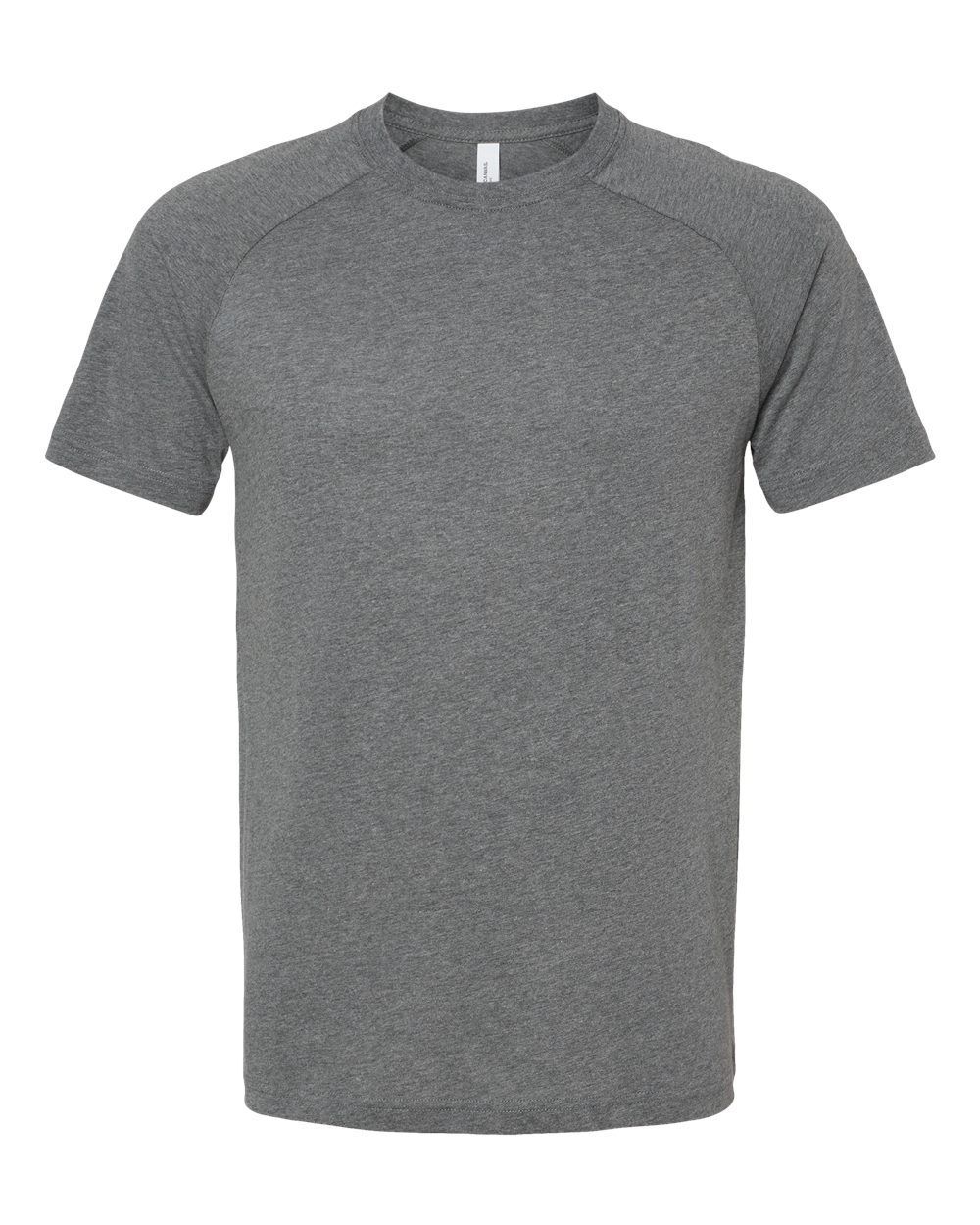 Bella and Canvas Heather CVC Raglan Tee in Deep Heather