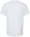 Am image of a Custom Bella and Canvas Heather CVC Raglan Tee in Solid White Blend!