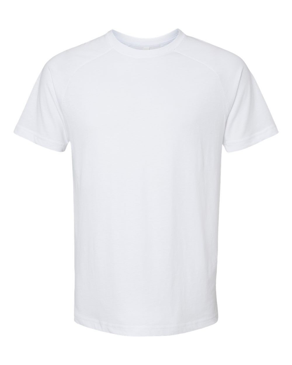 Bella and Canvas Heather CVC Raglan Tee in Solid White Blend
