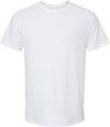 Am image of a Custom Bella and Canvas Heather CVC Raglan Tee in Solid White Blend!