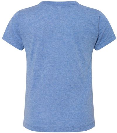 Am image of a Custom Bella and Canvas Toddler Triblend Tee in Blue Triblend!