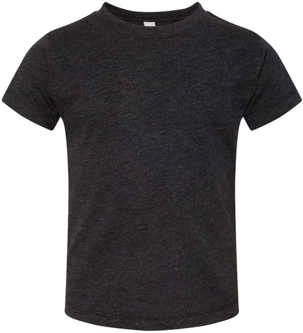 Am image of a Custom Bella and Canvas Toddler Triblend Tee in Charcoal Black Triblend!