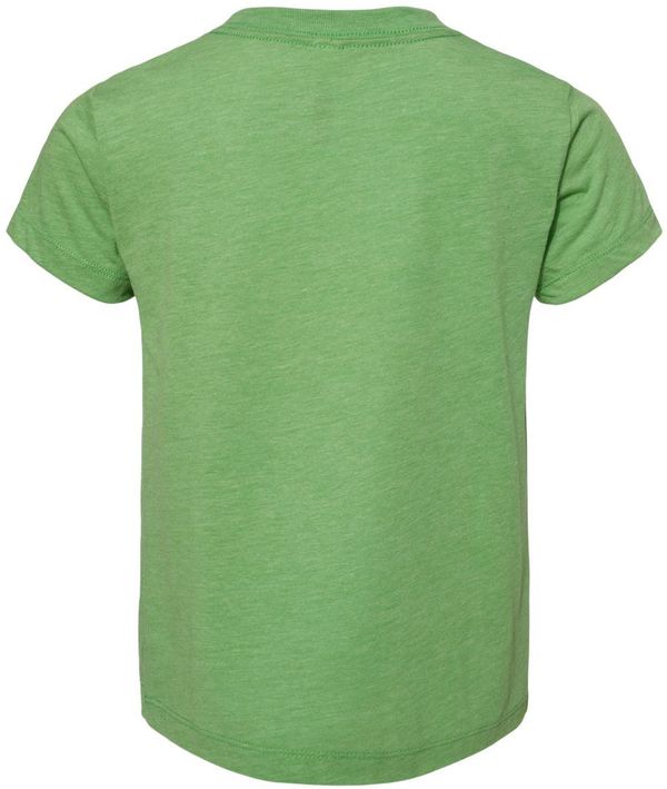 Am image of a Custom Bella and Canvas Toddler Triblend Tee in Green Triblend!