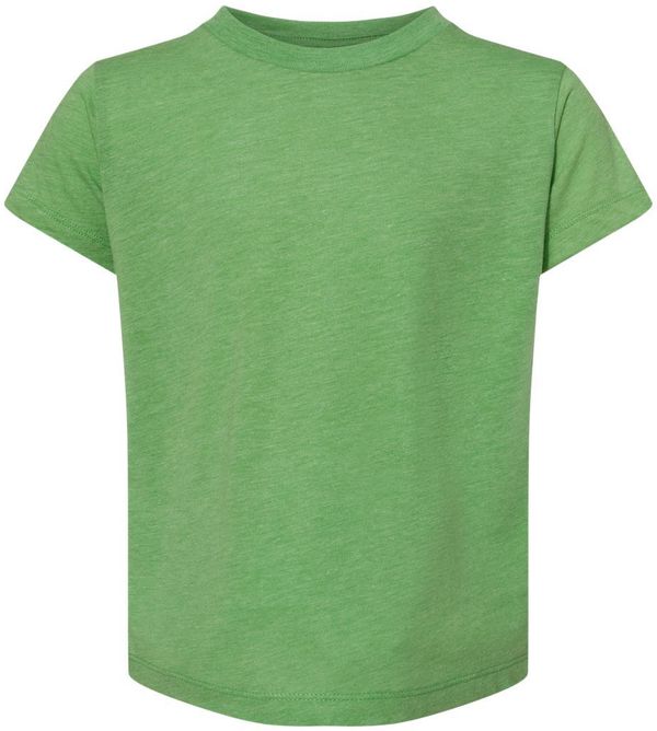 Am image of a Custom Bella and Canvas Toddler Triblend Tee in Green Triblend!