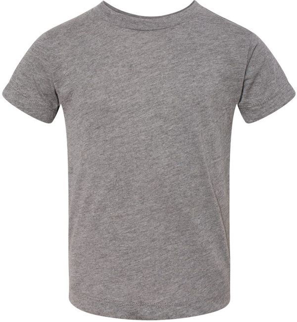 Am image of a Custom Bella and Canvas Toddler Triblend Tee in Grey Triblend!