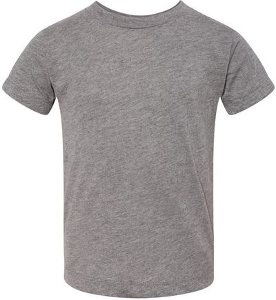 Am image of a Custom Bella and Canvas Toddler Triblend Tee in Grey Triblend!